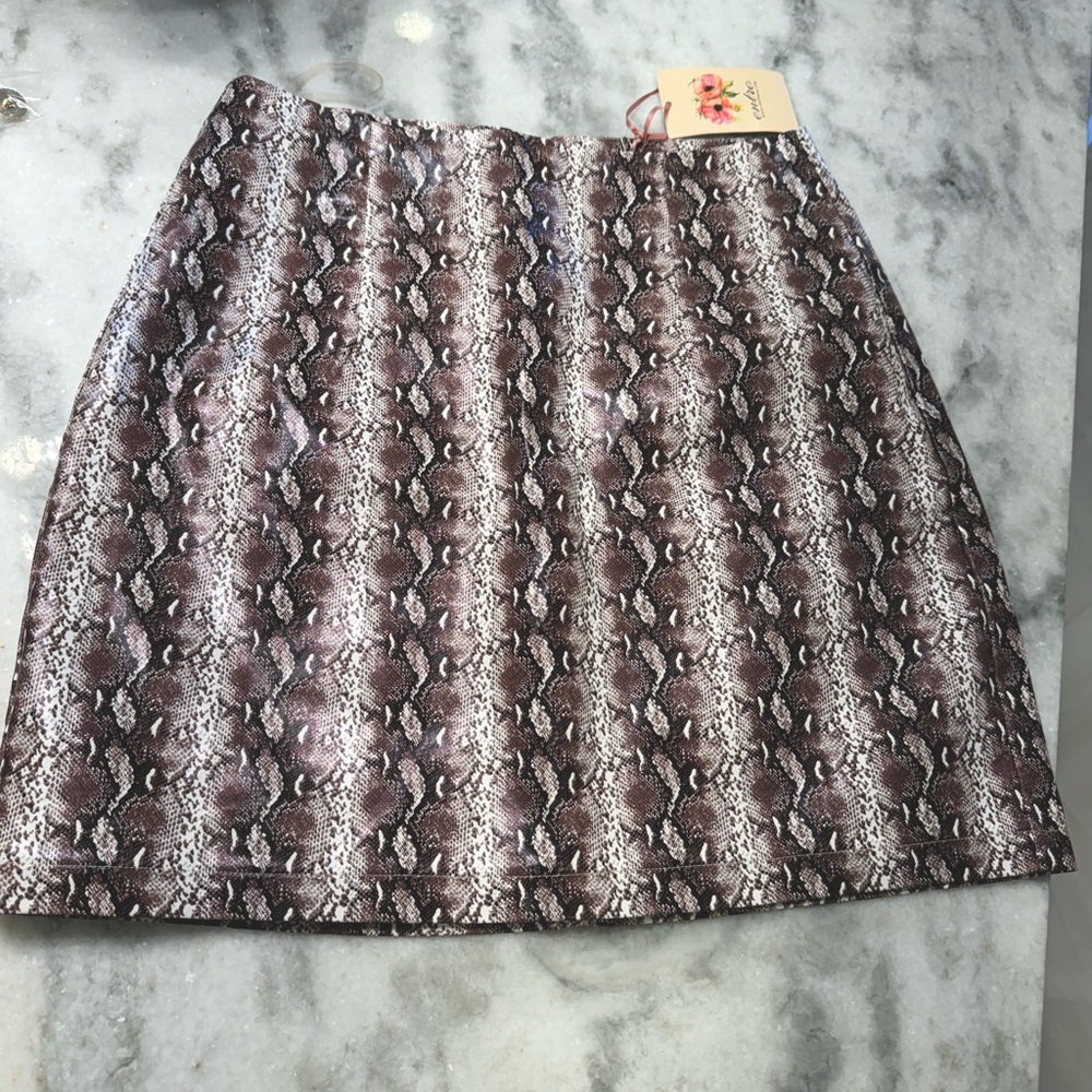 NWT faux leather skirt